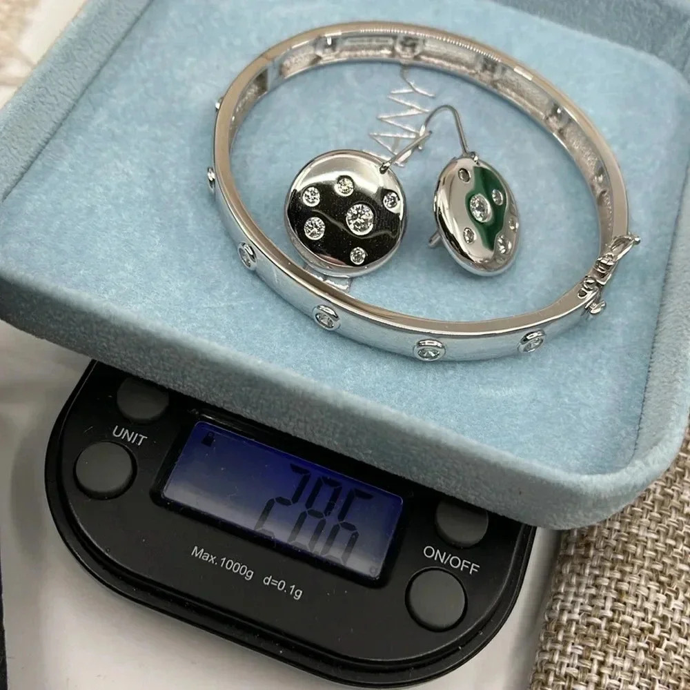 🌟 Epiphany & Diamonique Matching Necklace, Bracelet, Earring - QVC Early 2000's - Picture 3 of 17